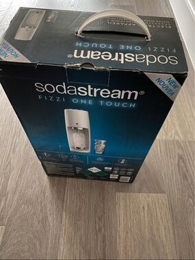 SodaStream Fizzi One Touch Soda Maker - Black/Blue Box open box unused